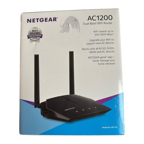 Netgear AC1200 Dual Band WiFi Router R6120 High Speed Wireless Internet - Picture 7 of 16